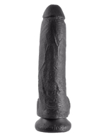 Чёрный фаллоимитатор 9 Cock with Balls - 22,9 см. (Цвет: черный)
