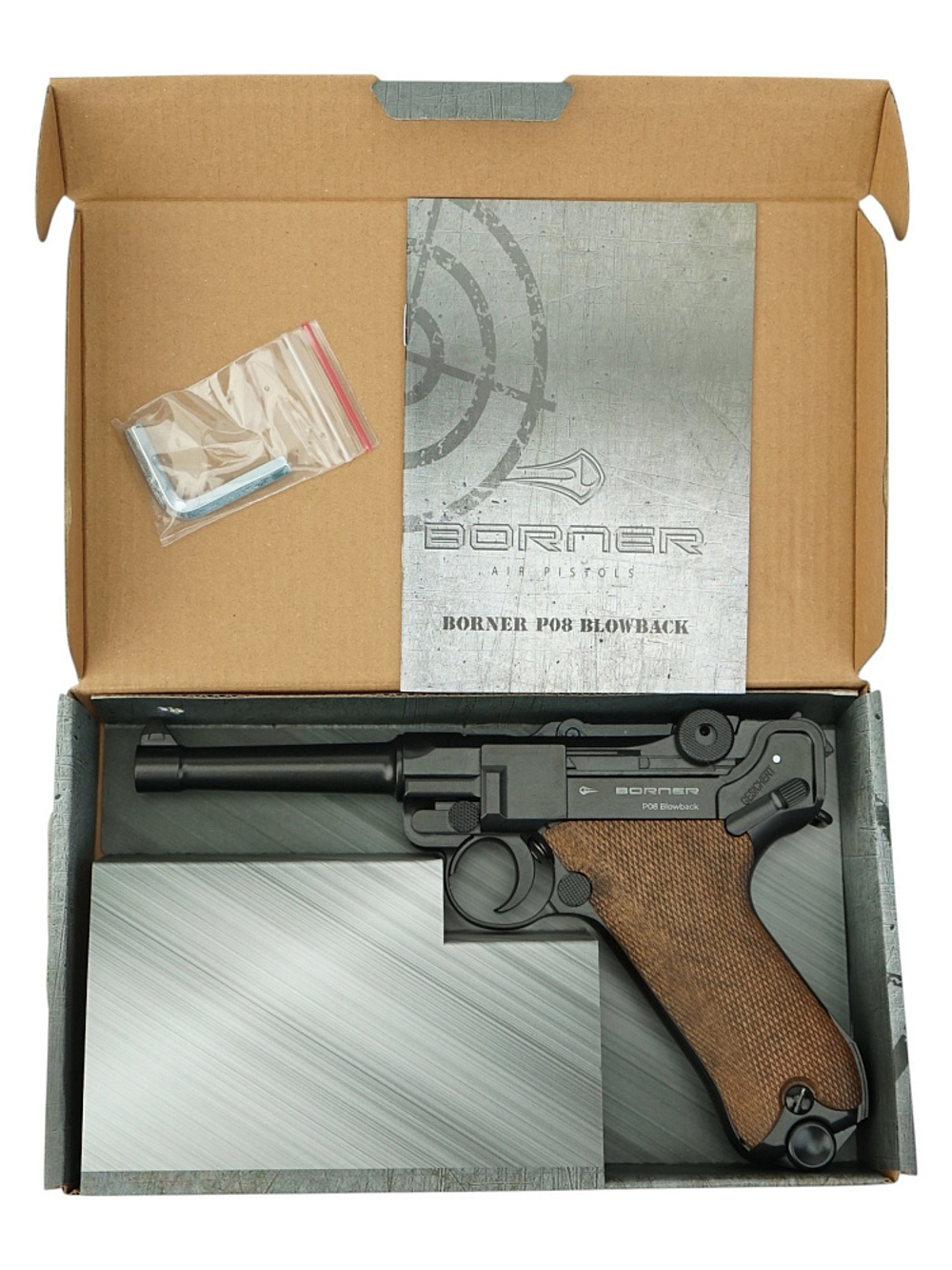 Пистолет пневматический Borner P08 4,5 мм BLOWBACK
