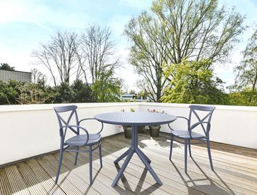 Стол пластиковый Sky Table Ø105 темно-серый Siesta Contract Турция