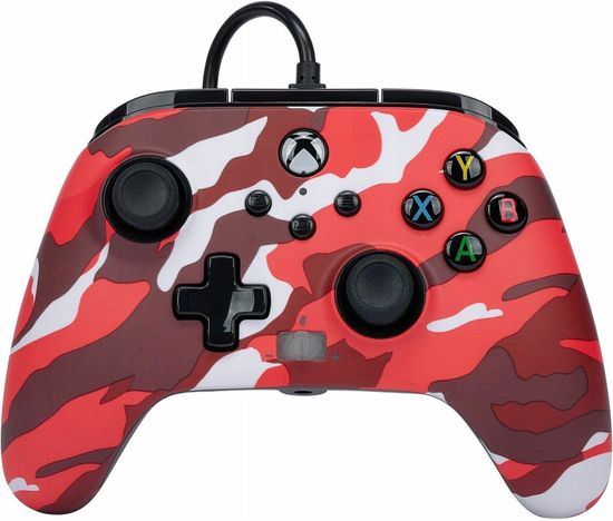 Геймпад проводной PowerA "Camouflage Red" (Камуфляж красный) Enhanced Wired Controller for Xbox Series X/S (1518910-01) (Xbox One/Series X/S/PC)