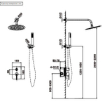 Душевая система с термостатом AltroBagno Unione 040409 GM