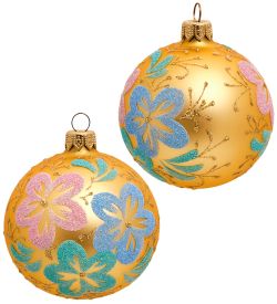 Элита НФШ-1276 Набор ел.украшений Шар 2шт «Цветы» 80 мм