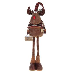 GAEM Игрушка набивная "Лось" (телескопич.), L44 W42 H135 см/L44 W42 H100 см