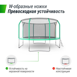 Батут unix line supreme basic 12 ft (green)