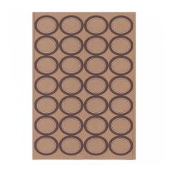 Этикетка бумажная самоклеящаяся крафт, 4,5*3,6 см, 28 наклеек на листе А4, 100 л/уп, Gar