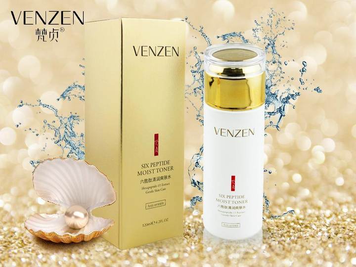 Тонер Venzen Освежающий, 6 пептидов Six Peptide Moist Toner, 120 мл