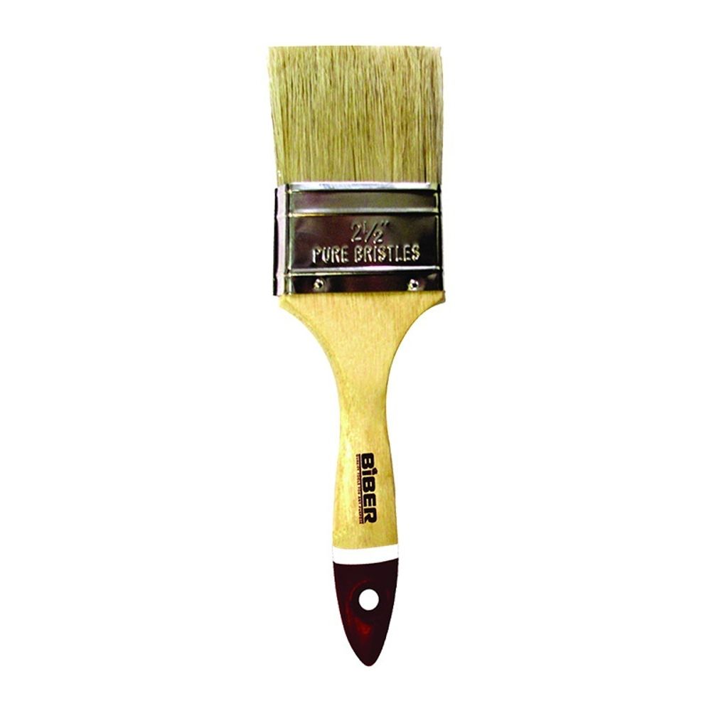 БИБЕР 31151 Кисть флейцевая натур. щетина дер. рукоятка "Профи" 25мм