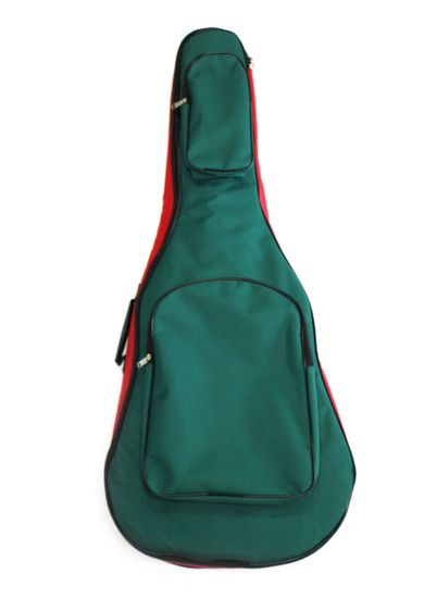 Чехол для гитары дредноут MEZZO MZ-ChG-12-3green/red