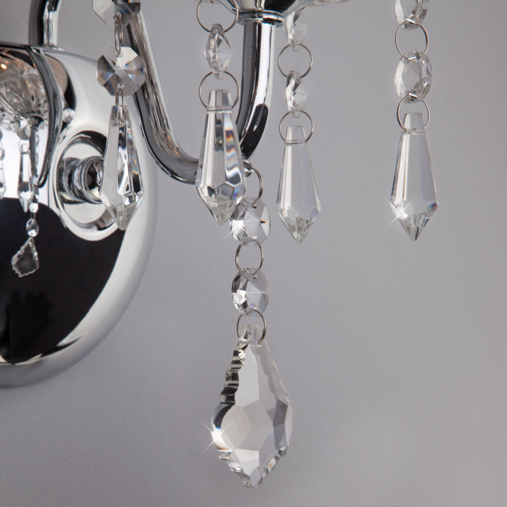 Настенный светильник 2045/1 хром/белый