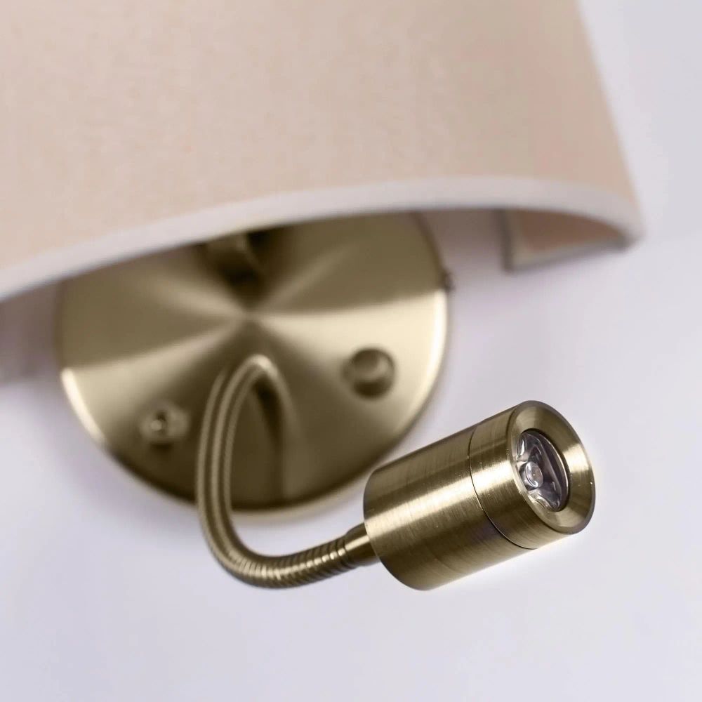 Citilux Декарт CL704306 Бра с бежевым абажуром и диммером