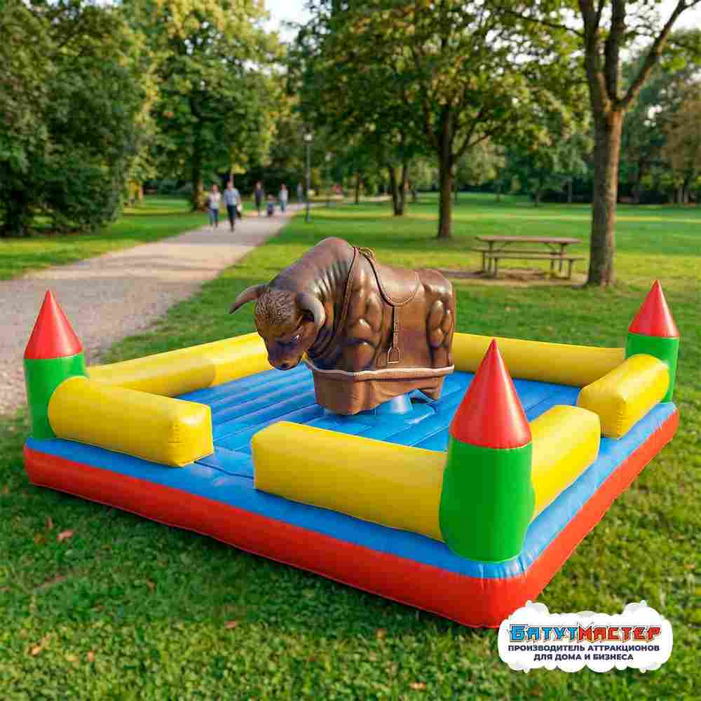 Надувной батут для родео «Ковбой», 5×5×3,5 м