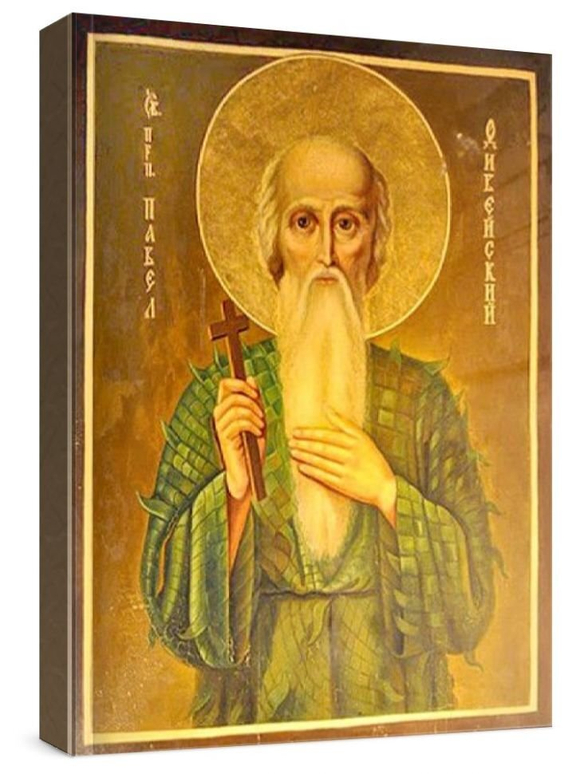Павел Фивейский (рукописная икона)
