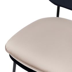 Стул Pea, велюр, темно-синий/бежевый