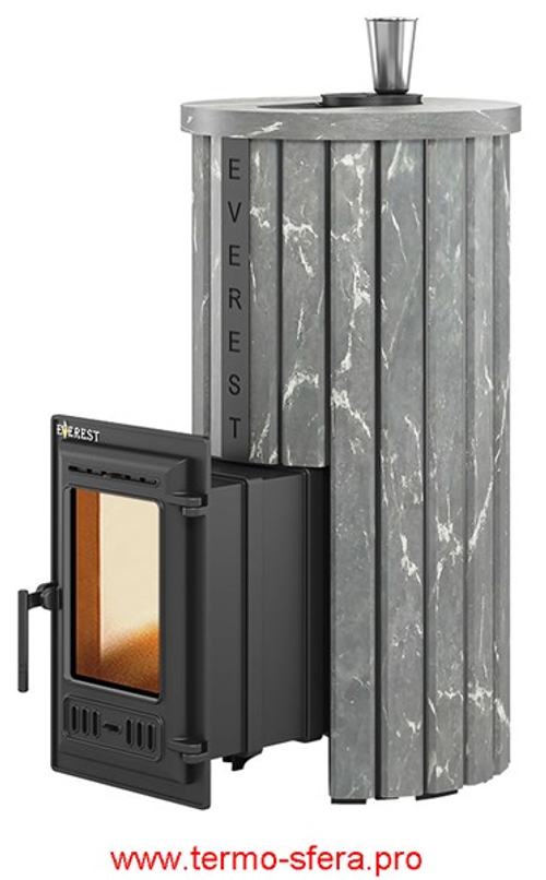 Печь для бани Эверест "Steam Master 24 ЧУГУН" Ламель Талькохлорит, S-20