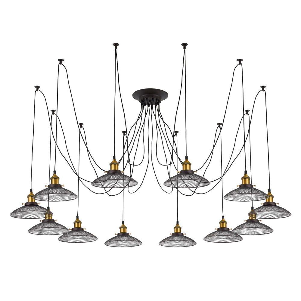 Citilux Эдисон CL451121 Люстра паук Венге Бронза