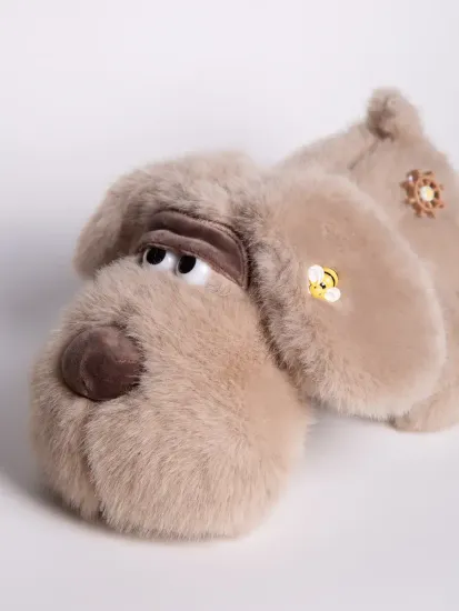 Мягкая игрушка плюшевая Собачка с пчелкой 35см