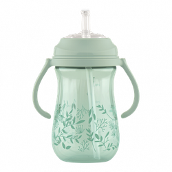 Поильник Lubby зеленый с трубочкой 9+ месяцев