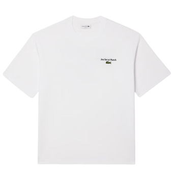 Мужская теннисная футболка Lacoste Loose Fit Heavy Jersey Printed - white