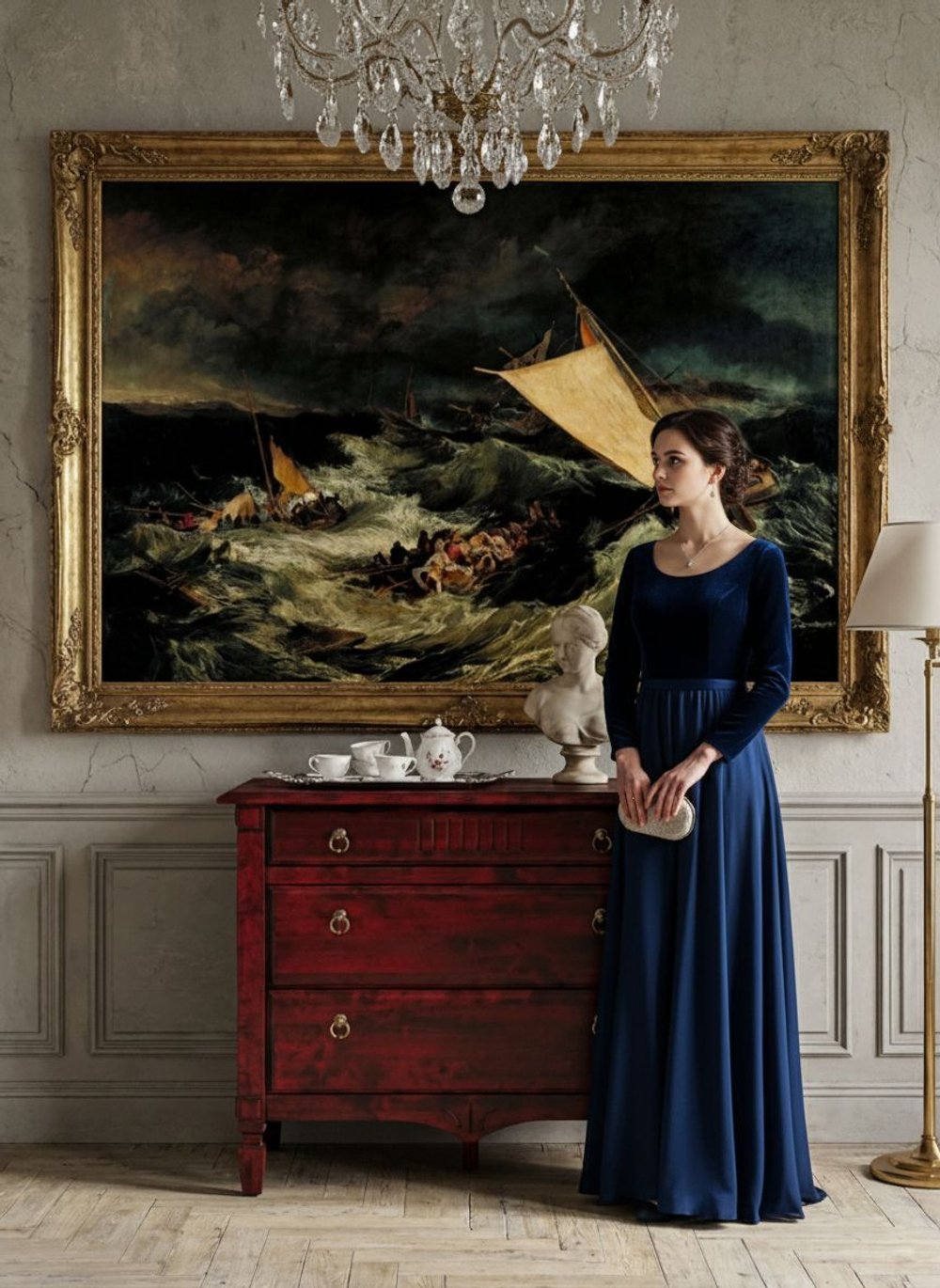 Комод 110х50х94 Joly, с ящиками для одежды, в прихожую, спальню, гостиную, массив березы, красный, MAKOSA