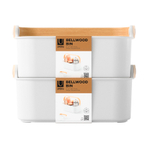 Органайзер bellwood, 29х17 см, белый/натуральное дерево