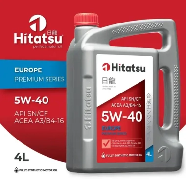 Моторное масло Hitatsu 5W-40 Europe Premium 4л синтетика