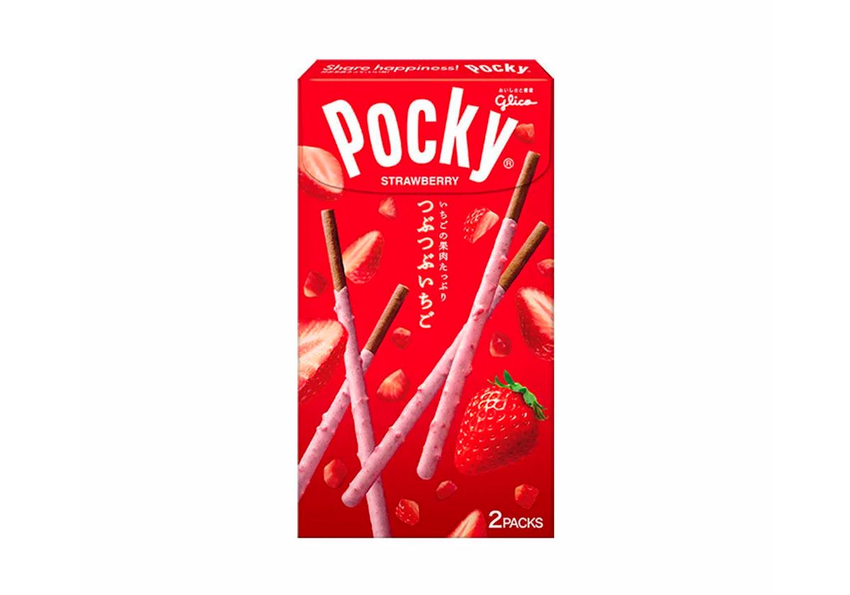 Шоколадные палочки POCKY клубничные, 55г