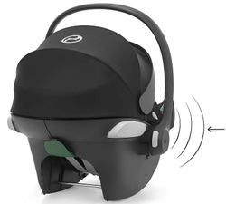 Коляска Cybex Balios S Lux TPE complete Aton B2 Volcano Black 3 в 1 Stormy Blue с дождевиками