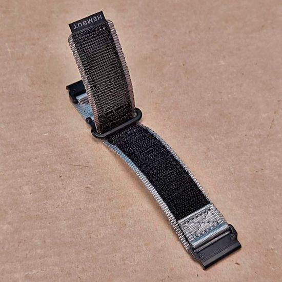 Нейлоновый ремешок Hemsut Rugged 26 мм для Garmin Fenix 7x 6x 5x, Tactix 7 Delta, Enduro 2, Instinct 2X быстросъемный (Серый)