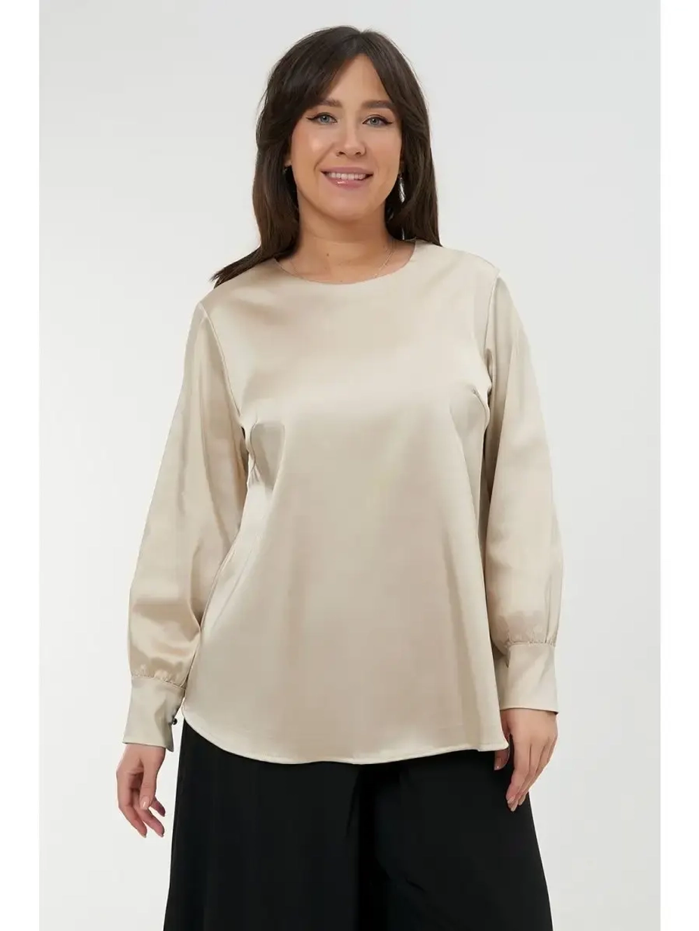 Блузка атласная