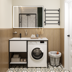 Полотенцесушитель электрический EWRIKA Пенелопа КВ7 60x55 см, подключение справа, слева, скрытое подключение справа, графит, лесенка, из стали