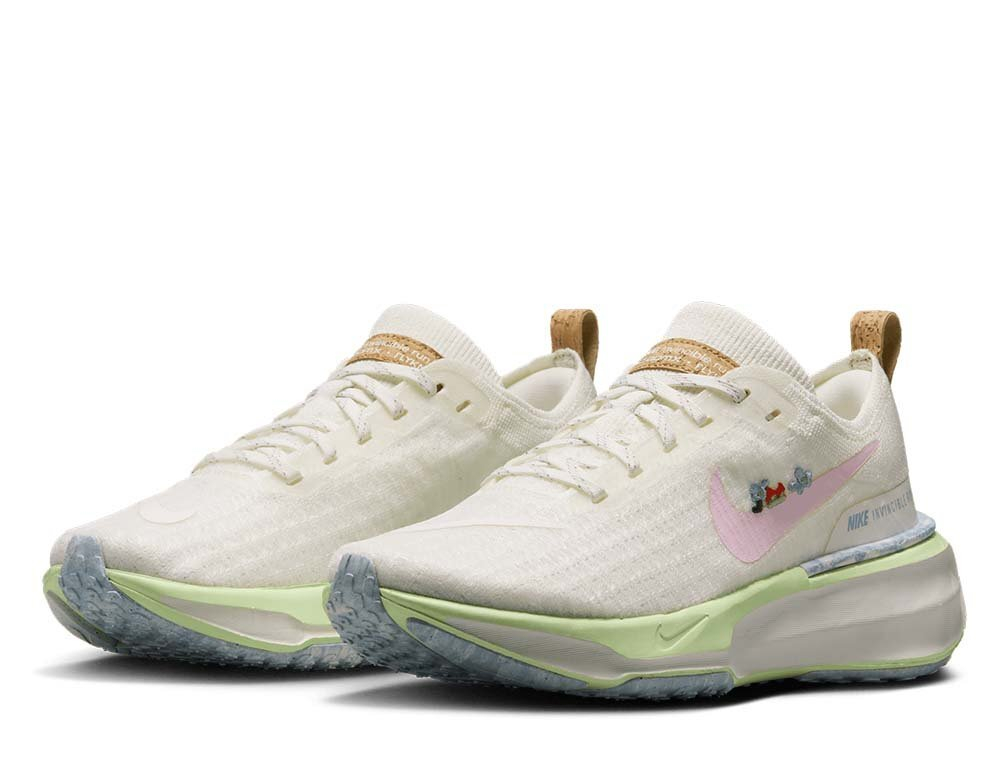 Кроссовки для бега женские Nike ZoomX Invincible Run Flyknit 3 Бело-Розовые