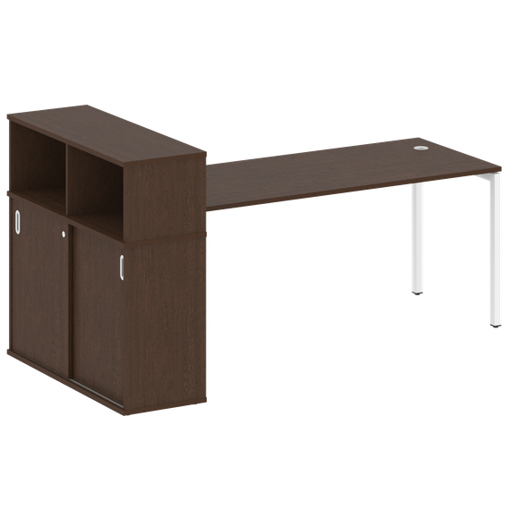 Метал Систем Куатро Стол письменный с шкафом-купе на П-образном м/к 40БП.РС-СШК-3.5 Т