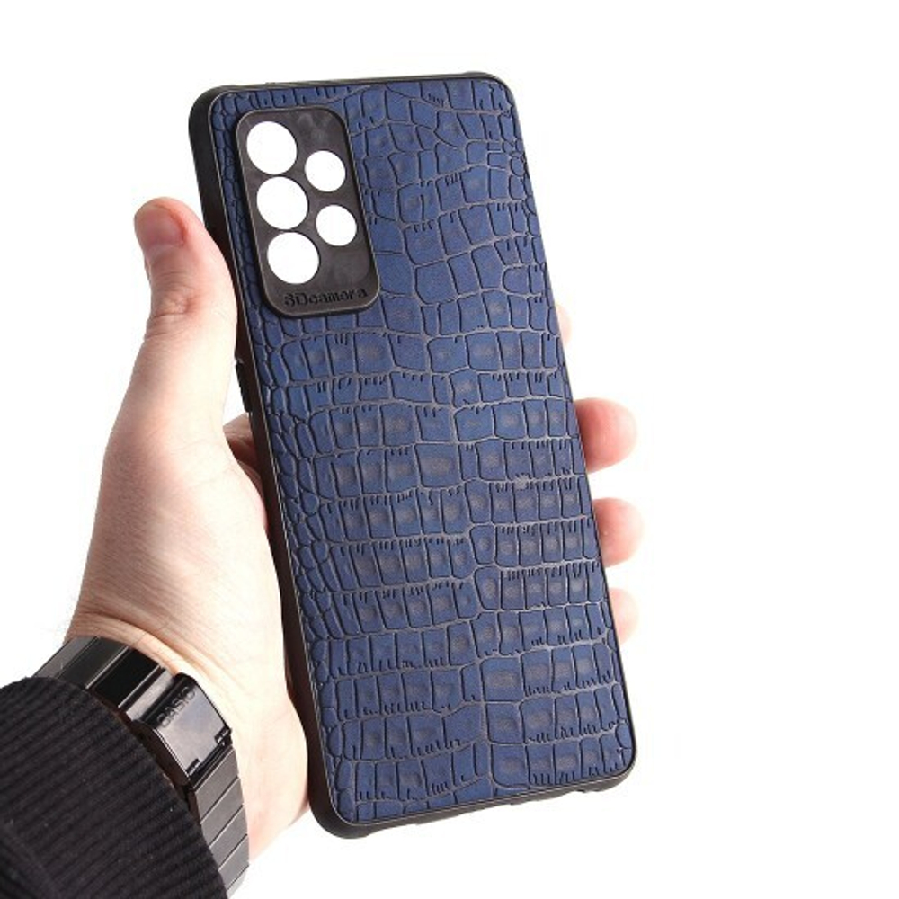 Чехол для Samsung Galaxy A72, Рептилия, 010027 Синий
