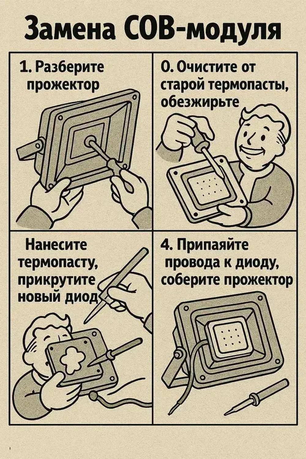 Светодиодная матрица 50 Вт, Холодный белый, 2 шт