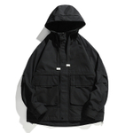 Классическая Ретро Рабочая одежда куртка с капюшоном и накладными карманами весенне-осенняя куртка.