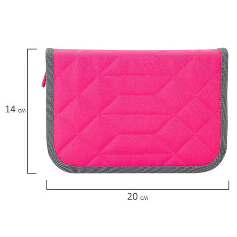 Пенал TIGER FAMILY с наполнением, 1 отделение, 2 откидные планки, 31 предмет, "Pink Lemonade", 20х14х4 см, 228950, TGRW-012C1