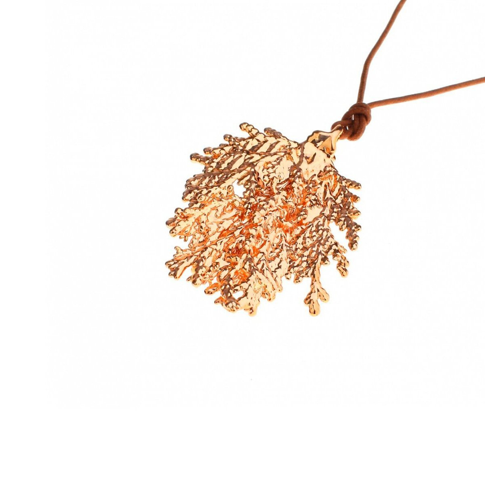 Колье лист Ester Bijoux Кипарис LF28A-RG BR