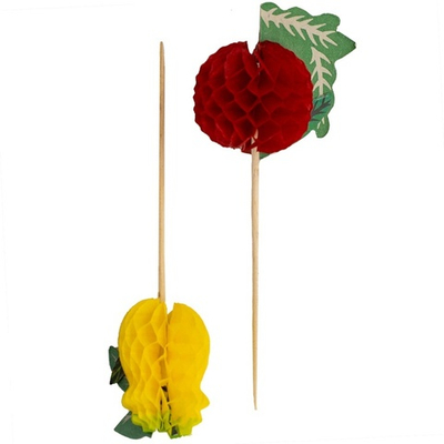 Пики для канапе «Фрукты», 12 см, 12 шт