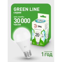 Лампа светодиодная ЭРА GREEN LINE LED A60-20W-840-E27 GL 20Вт груша яркий белый свет E27