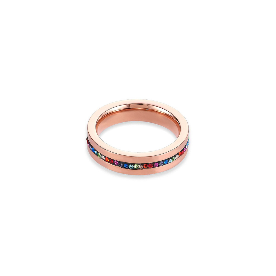 Кольцо Coeur de Lion 0226/40-1500 56 цвет мультиколор, золотой