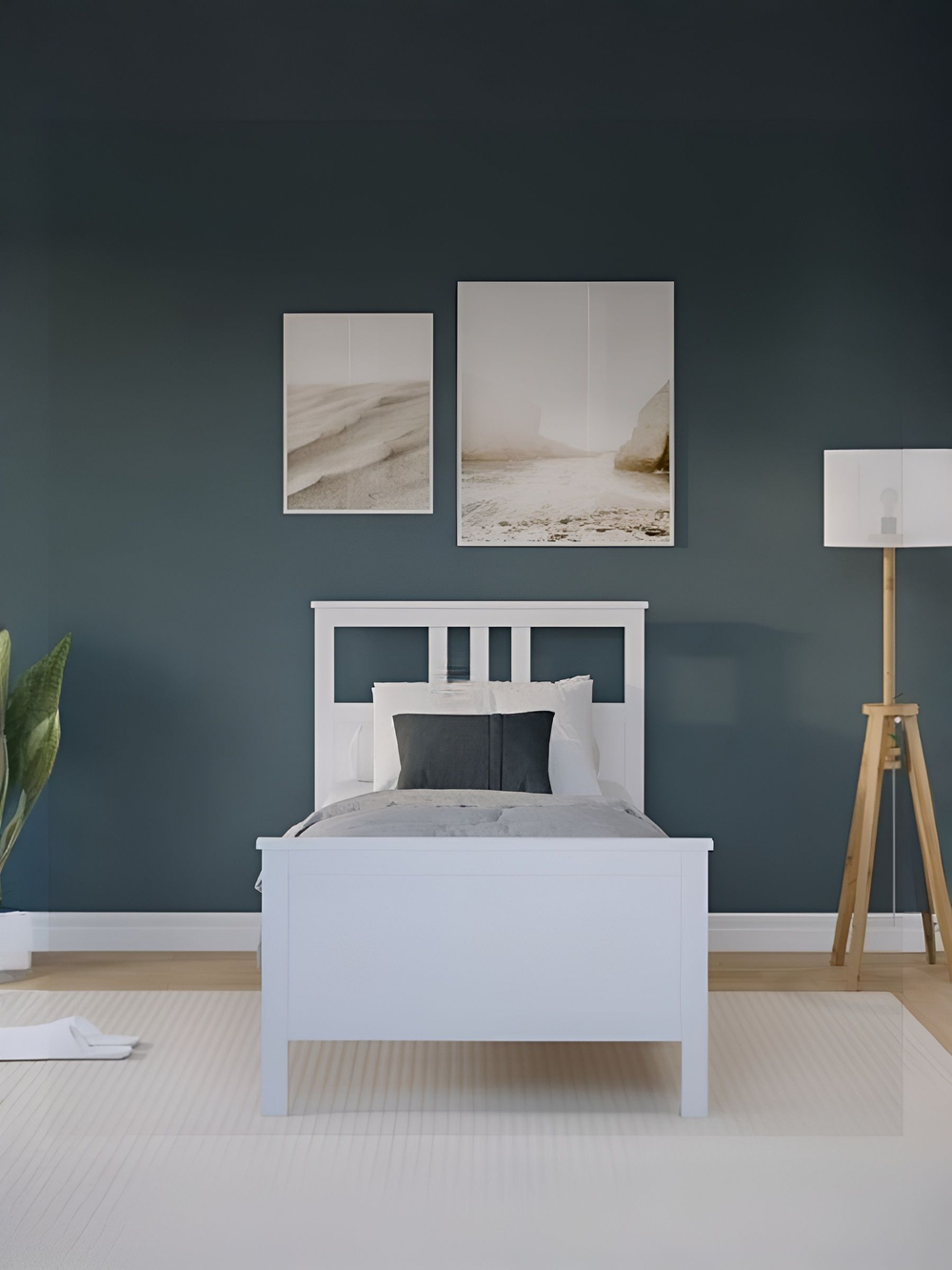 IKEA Кровать односпальная HEMNES 90*200, белая, КЫМОР (ИКЕА ХЕМНЭС)