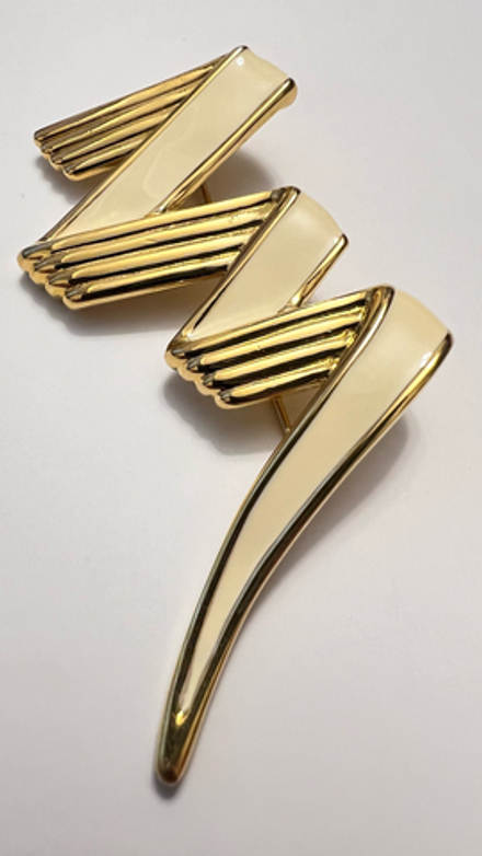 Брошь молния MONET с эмалью