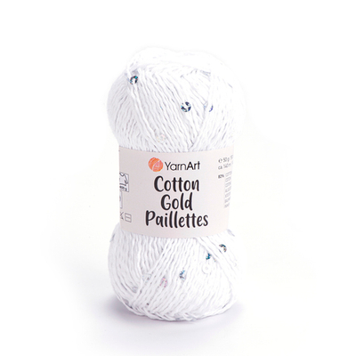 Пряжа YarnArt Cotton Gold Paillettes