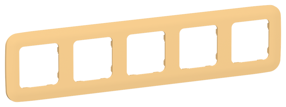 FLITE Рамка 5-местная РУ-5-А-ФлЗ золотарник IEK