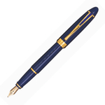 Перьевая ручка Aurora Ipsilon Deluxe Blue GT, перо - F, в подарочной коробке