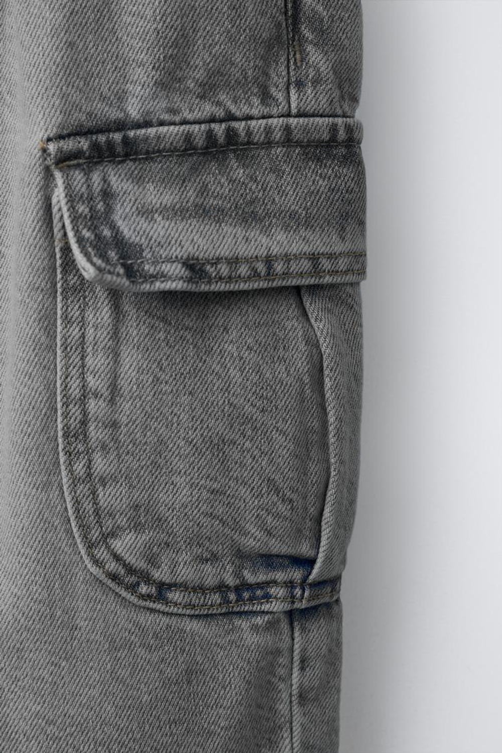 ZARA ДЖИНСЫ КАРГО, СЕРЫЙ