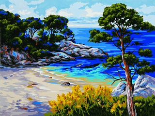 "Радужная бухта"-10458 канва с рисунком