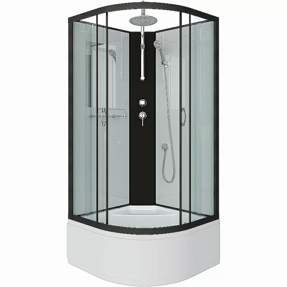 Душевая кабина Niagara Classic 67091414BKT 100x100 стекло прозрачное/профиль черный матовый