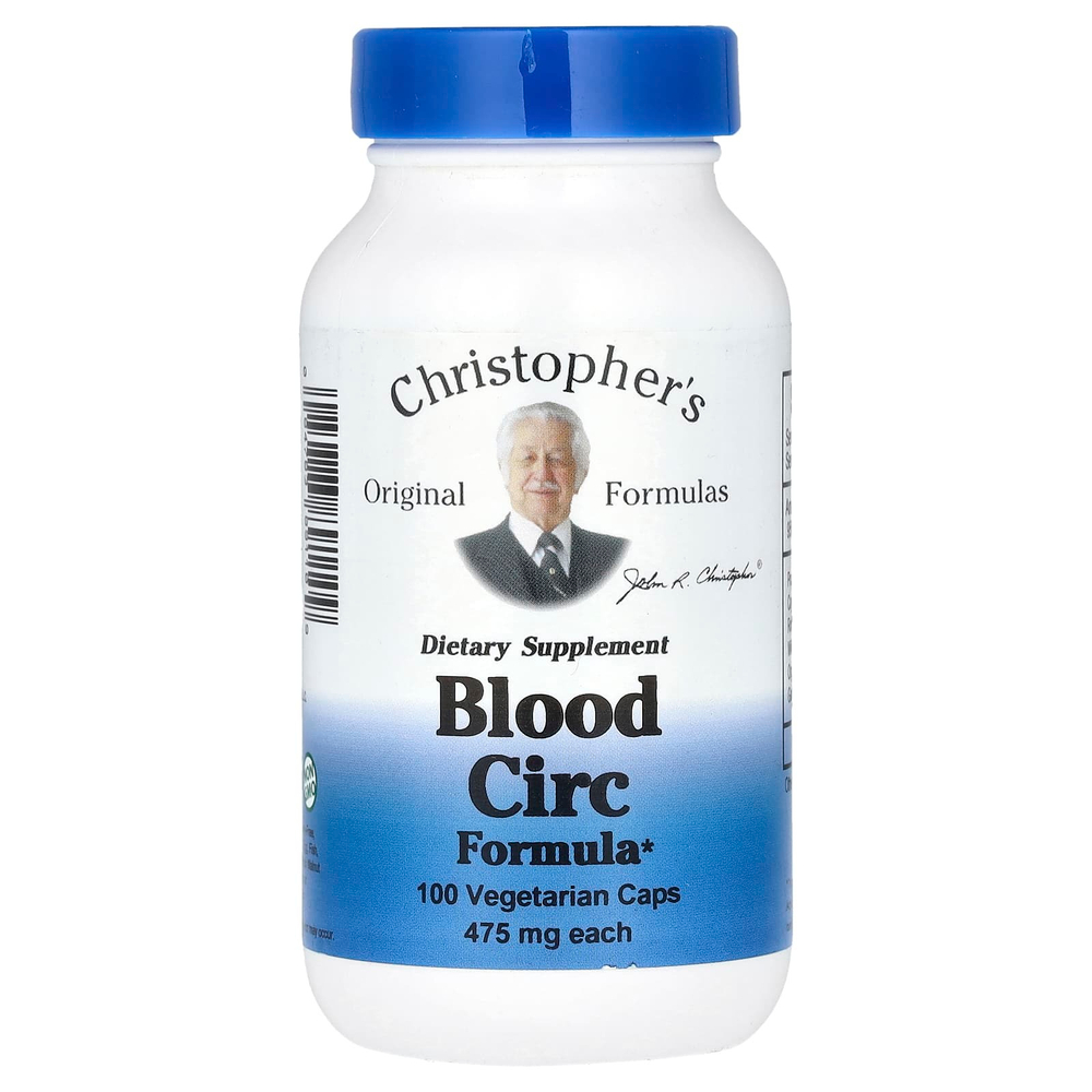 Christopher's Original Formulas, средство для кровообращения, 100 вегетарианских капсул
