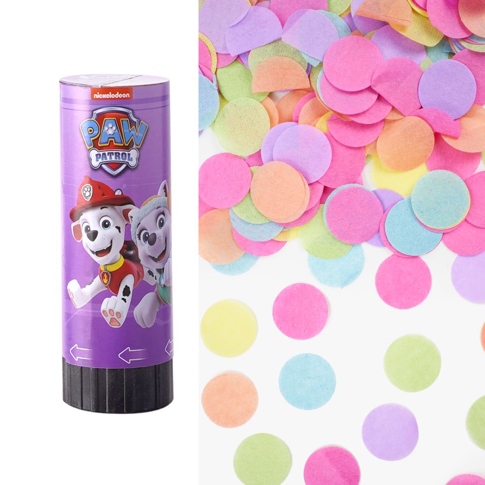 Хлопушка пружинная (4/10 см), Щенячий патруль, Круги тишью, Ассорти, 1 шт.